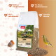PANTO-Hanfsamen-Sack für Vögel, 1 kg, Samenhaufen und zwei Vögel; sichtbarer Text: 'PANTO', 'Reich an Fett & Proteinen'.