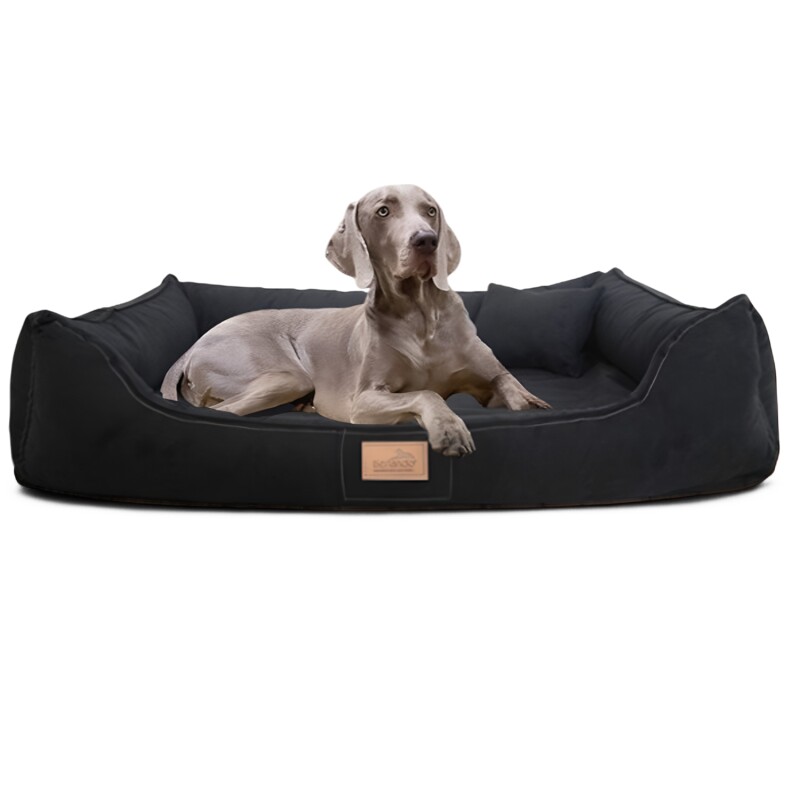 Tierlando MADDOX SOFT - Orthopädisches Hundebett schwarz 1 m, 25 cm, 75 cm