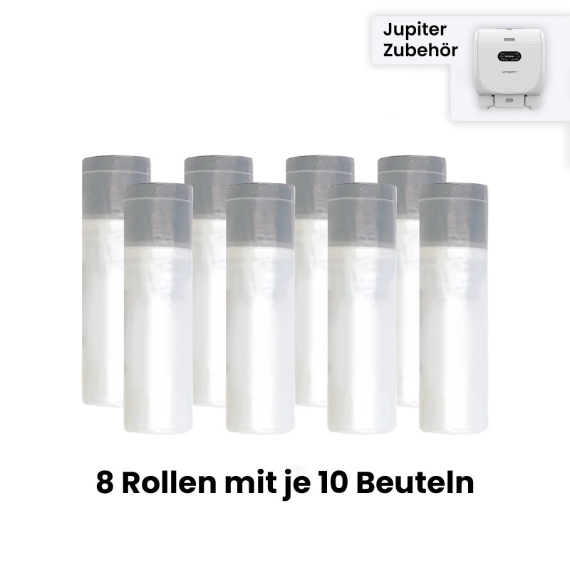 AstroPet Katzentoilettenbeutel für Jupiter und Venus Series Katzenklo Kratzfest für Haustier Katze Hunde Hundekot Katzenstreu 8 Rollen*10 (80 Stück)