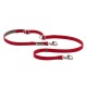 Rote Hundeleine von Ruffwear, mit zwei Clips und einem gepolsterten Griff für Komfort.