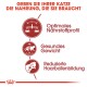 Bild zur Bewerbung von Katzenfutter auf Deutsch: "Geben Sie Ihrer Katze die Nahrung, die sie braucht," mit Vorteilen wie "Optimales Nährstoffprofil."