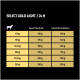 Tabelle der Fütterungsempfehlungen für Select Gold Light Hundefutter für tägliche Mengen basierend auf Gewichtserhaltung und -reduktion.