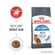 Royal Canin Light Weight cat food bag with brown kibble, promoting weight gain prevention and 90% of cats achieving healthier weight in 8 weeks.