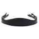 Schwarzes Leder-Haustierhalsband mit glatter Oberfläche und Nähdetails, entworfen für Komfort und Stil.
