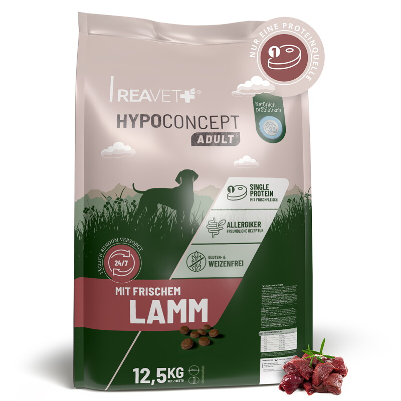 REAVET Hundetrockenfutter Hypoconcept – Lamm | 12,5kg