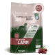 REAVET HypoConcept Adult Hundefutterbeutel, 'Mit frischem Lamm', 12,5 kg, gluten- und weizenfrei, Single-Protein-Symbole.