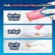 Pinkes Tierfutter-Sachet mit der Aufschrift 'Mit Lachs' und den Feldern 'Aus dem Sachet', 'Im Napf', 'Aus der Hand'.