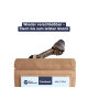 Wiederverwendbare Tüte mit getrockneten Fischhaut-Haustiersnacks, beschriftet mit "Fischhaut 60g | 2 Stück," mit Frischetext.