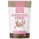 NatureHolic AXOLOTL FEED-Beutel mit Axolotl-Foto, Aufschrift 'Mischfuttermittel für Axolotl' und '50 g'