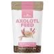 NatureHolic AXOLOTL FEED-Beutel mit Axolotl-Foto, Aufschrift 'Mischfuttermittel für Axolotl' und '50 g'