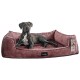 ® Orthopädisches Hundebett FRANKLIN Kuscheliger Teddy-Stoff - Hundesofa rosiges braun 90 cm, 22 cm, 75 cm