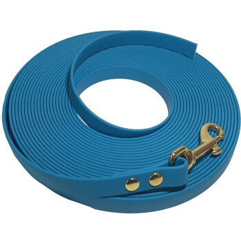 ab 35 kg Biothane Schleppleine helles stahlblau 20 m