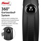 Flexi 360° ausziehbares Leinen-System, mit einer Nahaufnahme des Mechanismus und Text, der das verwicklungsfreie Design hervorhebt.