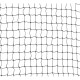Schwarzes Sicherheitsnetz für Haustiere mit einem Gittermuster, das zum Schutz von Haustieren in Außenbereichen entwickelt wurde.