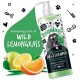 Bugalugs Wild Lemongrass All-in-1 Shampoo-Flasche mit Hundillustration, die ihren erfrischenden Duft, Vorteile und vegane Formel zeigt.