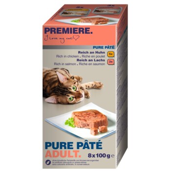 Multipack 8x100g Pure Pâté mit Geflügel und Fisch