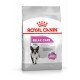 Royal Canin Relax Care Mini Hundefutterverpackung, mit einer Illustration eines Französischen Bulldogs, die behauptet, das normale Verhalten um +44% zu verbessern.