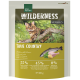 Opakowanie karmy dla kotów Real Nature Wilderness True Country dla seniorów (7+), kurczak z łososiem, 55%/45%/0%, 300 g, zdjęcie kota.