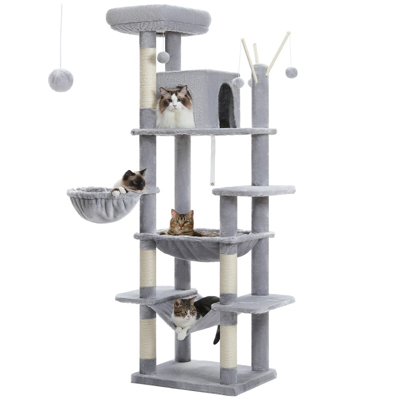 Pawz Road Kratzbaum 175cm große Katzenbaum Sisalstamm