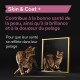 Image d'un chat regardant dans un miroir, avec un texte promouvant 'Peau & Pelage +' pour une peau saine et un pelage brillant.