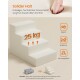 Schaumstoff-Haustiertreppe mit Hand, die den Schaumstoff drückt, große '25 kg'-Angabe, deutsche Überschrift 'Solider Halt' und Symbole 'Weich, Elastisch, Atmungsaktiv'