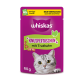 Whiskas 'Knuspertaschen mit Truthahn' Katzensnack-Beutel, lila, 60 g, Banner 'NEUE VERPACKUNG GLEICHER GESCHMACK'.