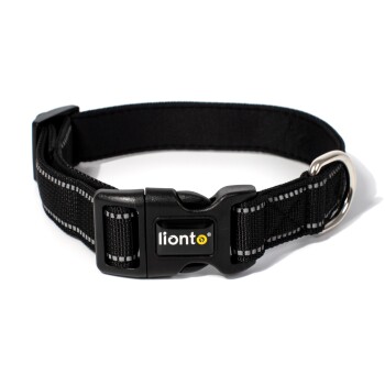 Lionto verstellbares Hundehalsband schwarz XL