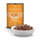 Catz Finefood Classic Adult Geflügel Katzenfutter mit Preiselbeeren und Kokosnuss, Dose und Schale mit Nassfutter.
