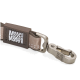 Brauner Max & Molly Urban Pets Leinenriemen mit abgestepptem Gurtband und Metallwirbelhaken, Markenlogo sichtbar
