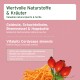 Rosa Poster mit der Aufschrift 'Wertvolle natürliche Pflanzen & Kräuter' und 'Cordyceps sinensis', zeigt Hagebutten und Cordyceps-Pilz.