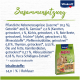 Tierfutterverpackung "Vitakraft MENU Vital" mit zwei Kaninchen, die Zutaten wie Luzerne, Getreide, Gemüse und Früchte auflistet.