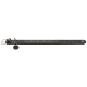 Schwarzes Leder-Haustierhalsband, verziert mit türkisfarbenen Steinen und silbernen Nieten, mit einer Metallschnalle und einem Anhänger.