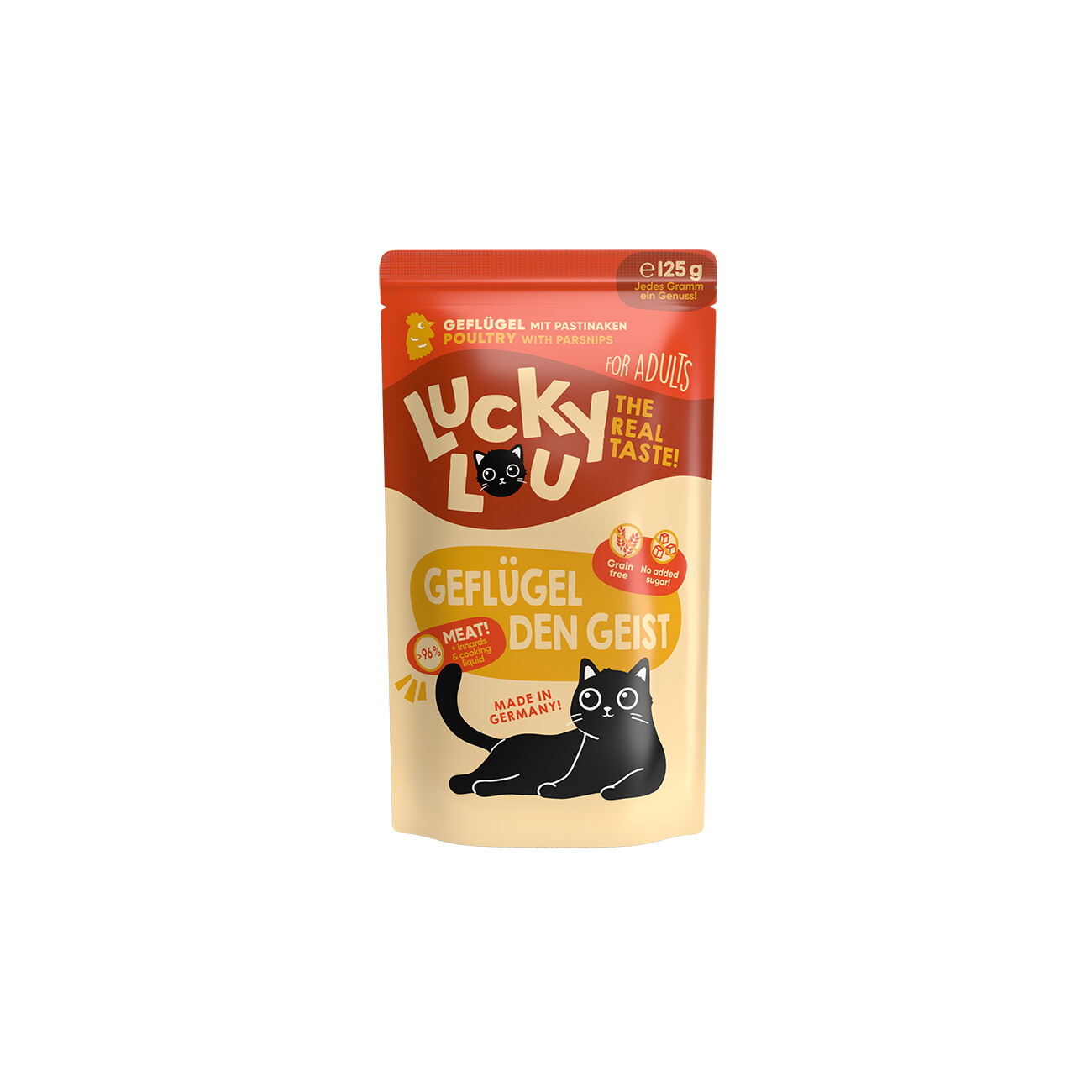 Lucky Lou Nassfutter Katze Adult Geflügel 32x125 g