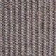 Nahaufnahme eines strukturierten, gewebten Stoffes in Grautönen, mit eng verflochtenen Strängen und einem natürlichen, rustikalen Aussehen.