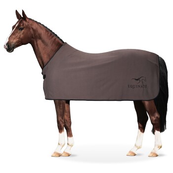 Abschwitzdecke Orlando aus Fleece mit Widerristpolster grau 1,25 m