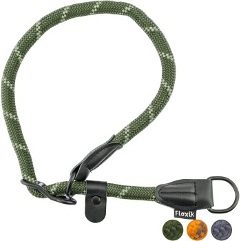 Retrieverhalsband - Robustes Halsband mit Zugstopp grün