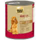 Dose Select Gold Adult Sensitive Hundefutter mit Lamm und Reis, mit Bild eines Golden Retrievers und glutenfreiem Label.