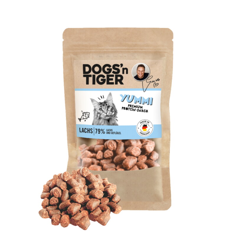 Dogs'n Tiger Dogs´n Tiger Adult Katzen Snacks, Yummi, Lachs 10x50 g