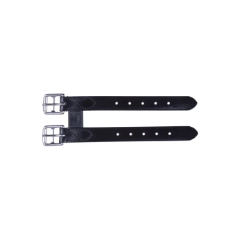 Schwarzes Leder-Haustierhalsband mit silbernen Schnallen und mehreren Einstelllöchern.