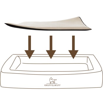 kuschelige Einlage Teddy für Hundebett Form: Adventure weiß XL