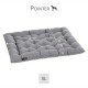 Graues Hundebett mit gepolstertem Design, misst 70 cm mal 60 cm, mit der Bezeichnung "XL" und gebrandet mit "Pointer."