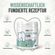 Denta Vital Pulver für Hunde, 150g Behälter, hebt Vorteile wie 100% natürliche Zutaten, effektive Zahnreinigung und einfache Dosierung hervor.