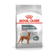 Royal Canin Dental Care Hundefutterbeutel, der eine Illustration eines mittelgroßen Hundes zeigt und behauptet, die Zahnsteinbildung um 99% zu reduzieren.