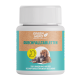 Behälter mit Green Hero Durchfalltabletten für Haustiere, mit einer Grafik von Katze und Hund, mit 60 kaubaren Tabletten angegeben.