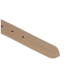 Beige Leder-Haustierhalsband mit Nähten und geprägtem "WILLIAM WALKER"-Logo.