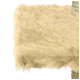 Nahaufnahme eines weichen, beigen Kunstfell-Haustierbettes mit strukturierter Oberfläche, ideal für den Komfort von Haustieren.