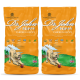 Zwei Beutel Dr. John Puppy Chicken Recipe Hundefutter, jeweils 10 kg, mit einem verspielten Welpen auf der Vorderseite und Nährwertangaben.