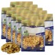 Mehrere Beutel Lyra Pet Nature Power 1kg natürliche getrocknete Bananen-Leckerlis mit Bildern von Hund, Katze und Pferd.