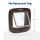PetSafe Katzenklappe für Katzen bis 7 kg, Abmessungen beschriftet: 22 cm Höhe, 22 cm Breite, 14,6 cm und 13,5 cm Öffnung.
