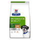 Torba z jedzeniem dla psów Hill's Prescription Diet Metabolic + Mobility, z uśmiechającym się małym psem, oznaczona "MINI j/d" i "Zalecane przez weterynarzy."